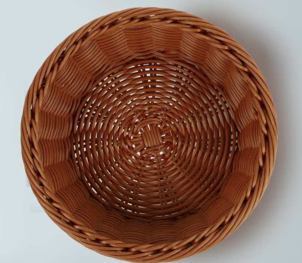 PP Rattan Bread Basket Round 20cm Dubai UAE - Image 3