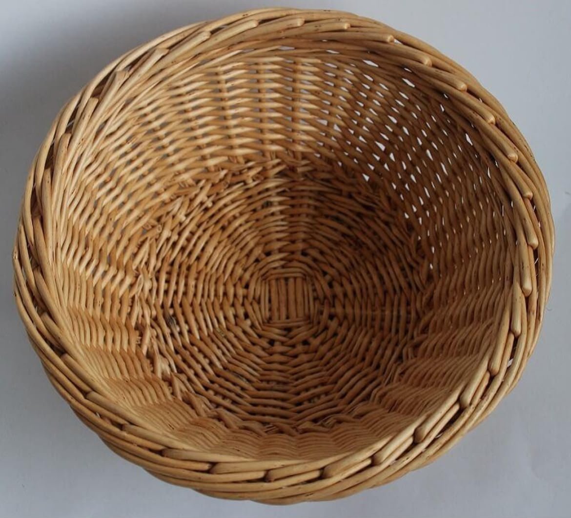 PP Rattan Bread Basket Round 20cm Dubai UAE - Image 2