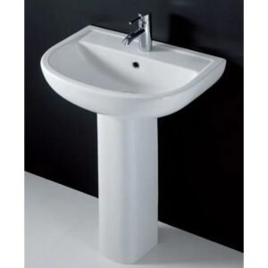 COMPACT Alpine White Pedestal Wash Basin Dubai UAE