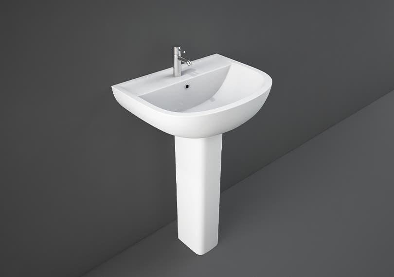 COMPACT Alpine White Pedestal Wash Basin Dubai UAE - Image 2
